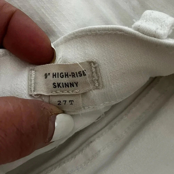 Madewell Tall 9" High-Rise white Skinny Jeans size 27T - Picture 8 of 14